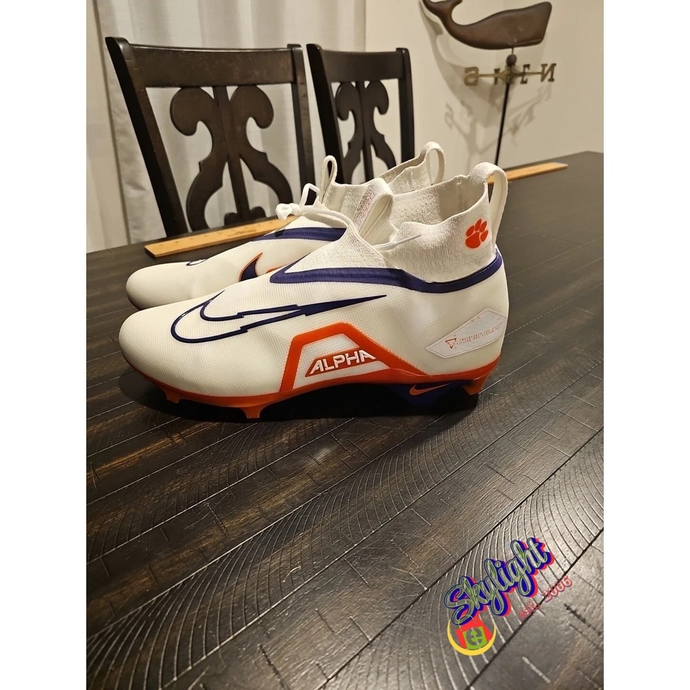 Nike Mens‎ Alpha Menace Elite 3 Clemson Pe Team Issued Cleats Dh3353-112 Sz 16